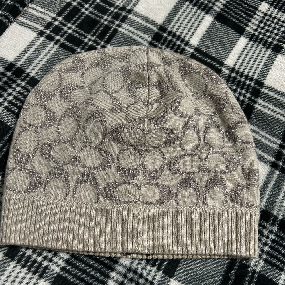 Coach Silver Beanie